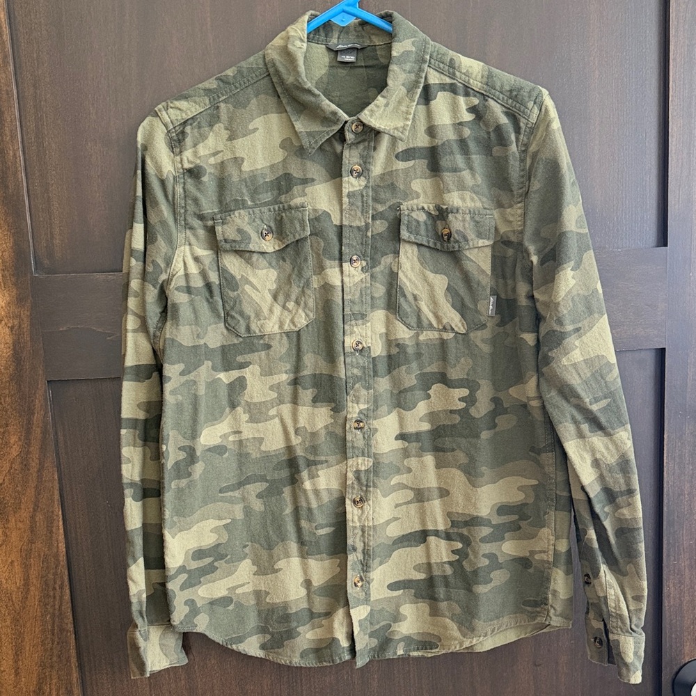 Camouflage Button-Up Shirt